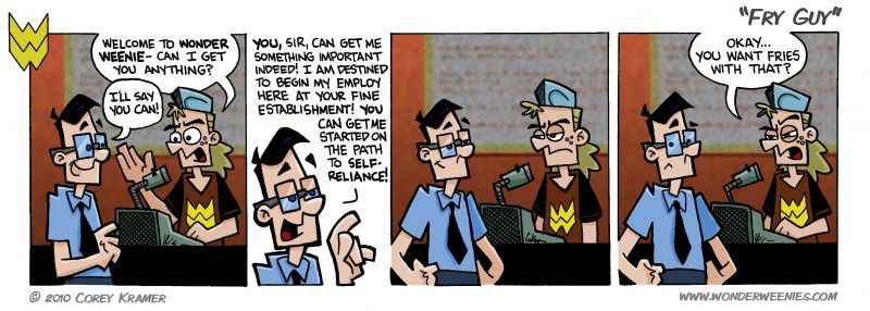 Wonder Weenies :: So how did potatoes get to be the fast food vegetable of choice anyway? All I am saying is give peas a chance...