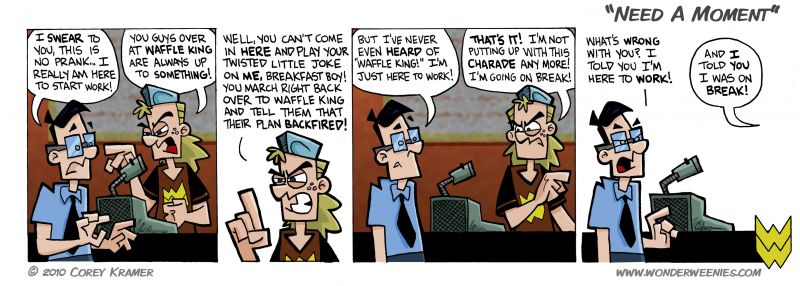 Wonder Weenies :: Should the whole Wonder Weenie gig fall through, he's got a bright future at the DMV.