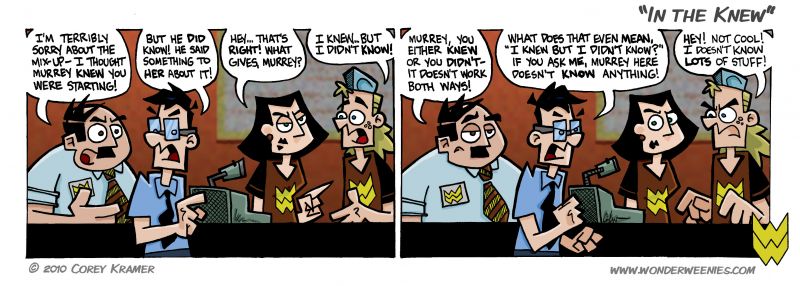 Wonder Weenies :: I knew but I didn't know... I still don't know what that means but have a feeling I experience it often.