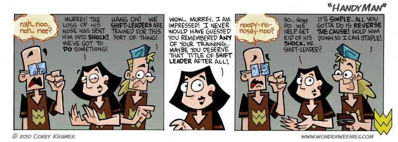 Wonder Weenies :: And if THAT doesn't work, there's always duct tape... the nose is kinda like a duct, right?