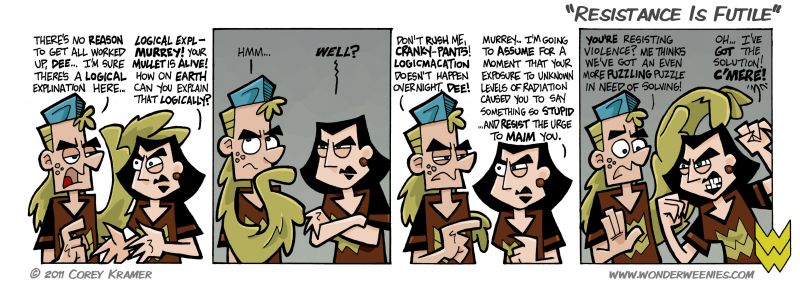 Wonder Weenies :: Perhaps resisting violence was Dee's mutation? 