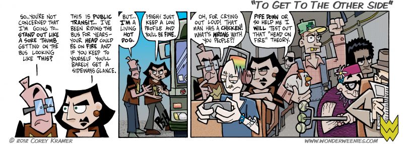 Wonder Weenies :: I've been taking the bus a lot lately... this particular crew seems rather tame compared to some of my trips.