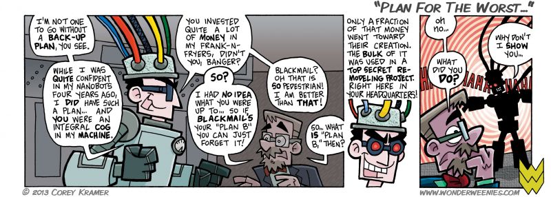 Wonder Weenies :: We are so close to the big reveal of Highbrow's plans... I can't wait to draw the comics in the conclusion of this story line. Tee-hee!