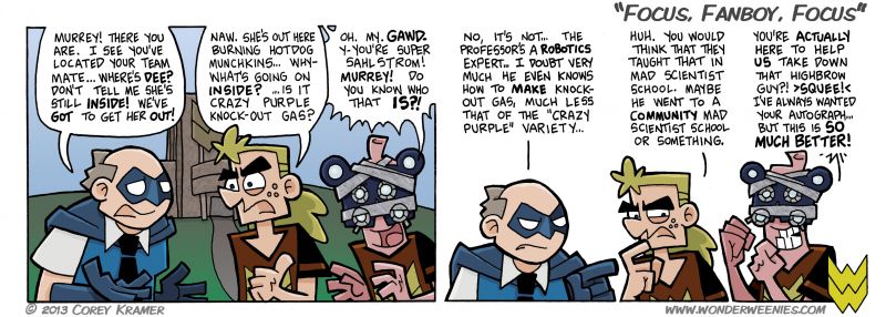 Wonder Weenies :: It's strange seeing Frank being the gibbering idiot for a change. I can relate though... I often find myself go all fanboy when I run into artists whom I look up to at conventions. Just saying.