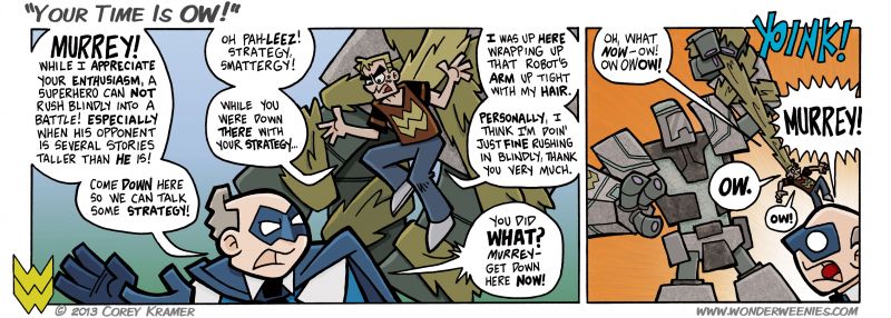 Wonder Weenies :: ooooooo that's gotta hurt. There will most likely be human yo yoing in Murrey's future.