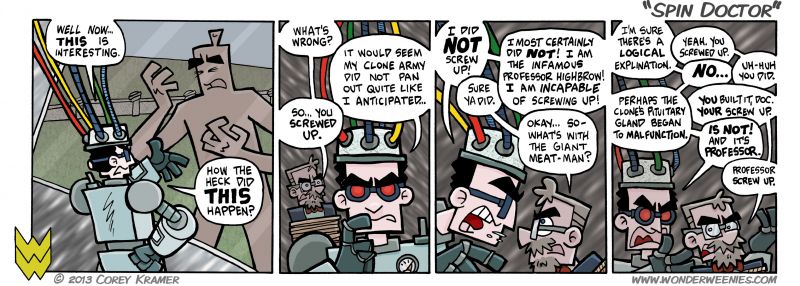 Wonder Weenies :: There's going to be quite a lot of strategically placed word balloons over the next few strips. Just sayin'