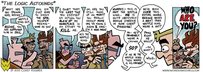 Wonder Weenies :: I nearly titled today's comic 'If he weighs the same as a duck he's made of wood' but only the most Pythony of you would've gotten the reference, so I resisted.