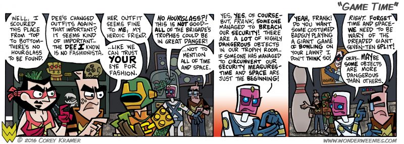 Wonder Weenies :: Bowling has become something of a running gag for me. Not sure why as I rather like bowling. Not on a Fred Flintstone level or anything, mind you. Any sport where I can rest between plays and eat a slice of pizza is okay in my book.