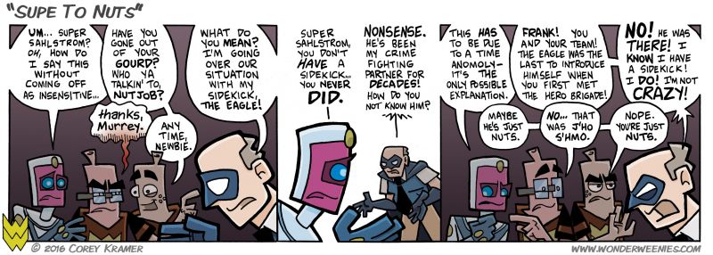 Wonder Weenies :: We all SAW The Eagle in earlier comics, right? Are WE going crazy, too?