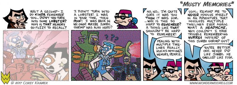 Wonder Weenies :: I wanted Dee's flashback to look different from that of Bluebird... hopefully it's different enough... and yes, I know that's not exactly how Bluebird's transformation went down... let's blame it on alternate timelines. 