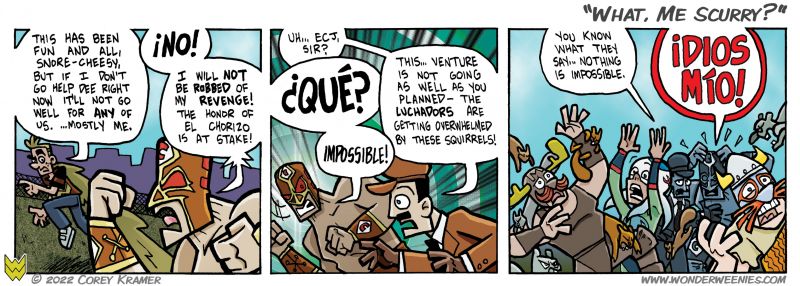 Wonder Weenies :: You know you wanna see a squirrel cage match in the WWE. 