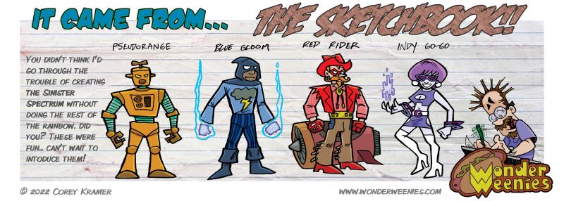 Wonder Weenies :: Now these fine folks have never appeared before now... but I couldn't NOT complete the bad guy rainbow, right? 