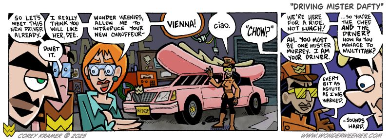 Wonder Weenies :: I don't know that 'dafty' is a word, but I liked the sound of it better than 'daffy' in the title. Oh, and welcome Vienna! She reminds me of someone... 