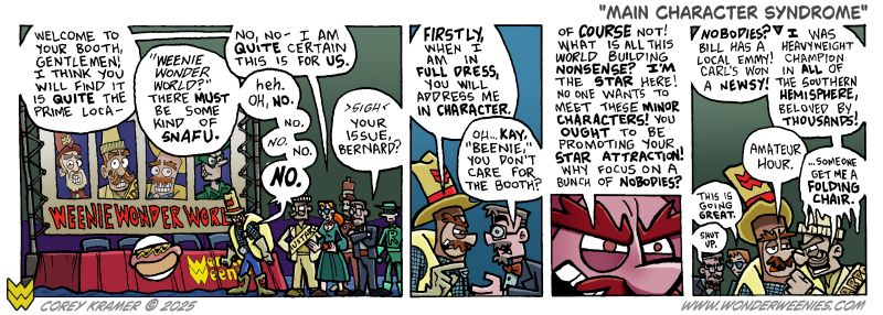 Wonder Weenies :: I wonder why Beenie thought the other three in costume were tagging along?