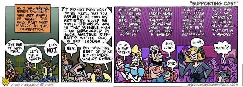 Wonder Weenies :: I really do want to introduce a bunch of new mascot characters for this story arc... but first I have to bring back a few old favorites. 