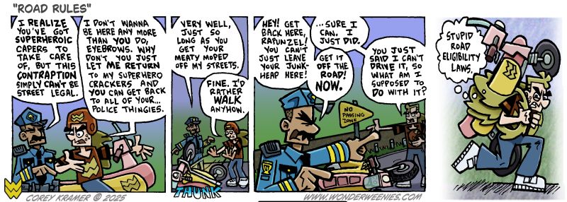 Wonder Weenies :: If my book keeping is accurate, today's comic is the 1000th in continuity to be posted to the site! That's neat. Well... to me. 