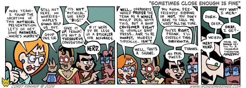 Wonder Weenies :: The online thesaurus was surprisingly unhelpful with today's comic. 